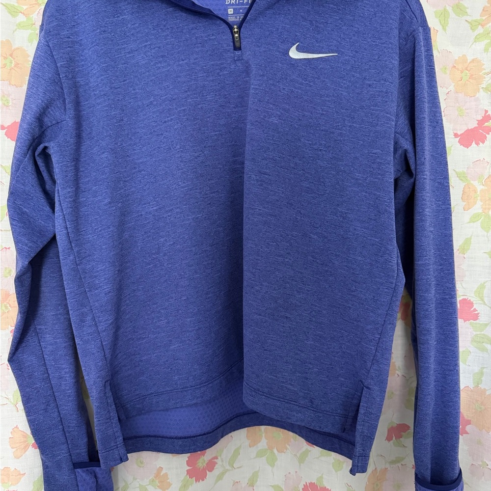 Nike Dri-FIT Running Quarter Zip in Royal Purple